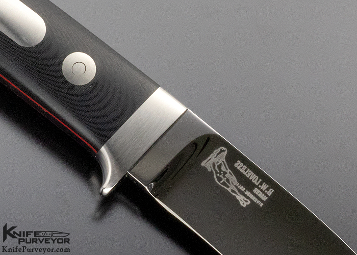 Bob Loveless Custom Knife Double Nude Logo Micarta Drop Point Hunter