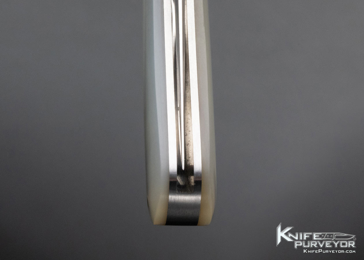 Tony Bose Custom Knife Mother of Pearl Gents Knife Engraved by Julie Warenski - Image 8
