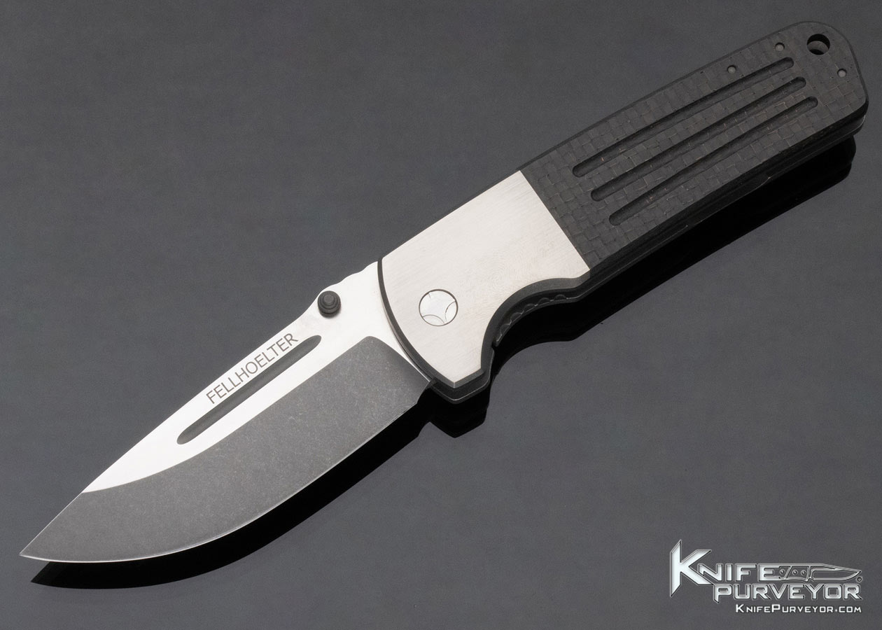 Brian Fellhoelter Custom Knife Machined Carbon Fiber Frame Lock 12579