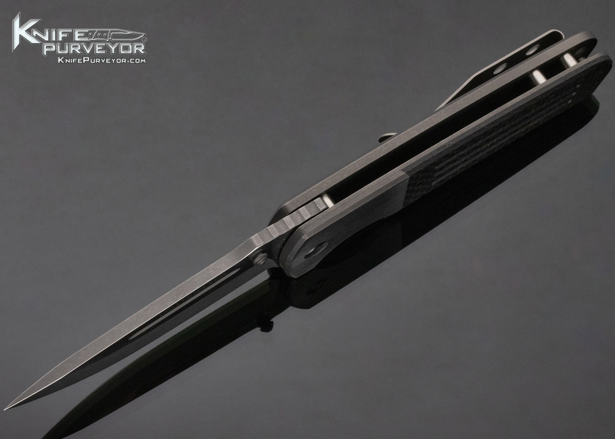Brian Fellhoelter Custom Knife Machined Lightning Strike Carbon Fiber FLG Frame Lock - Image 6