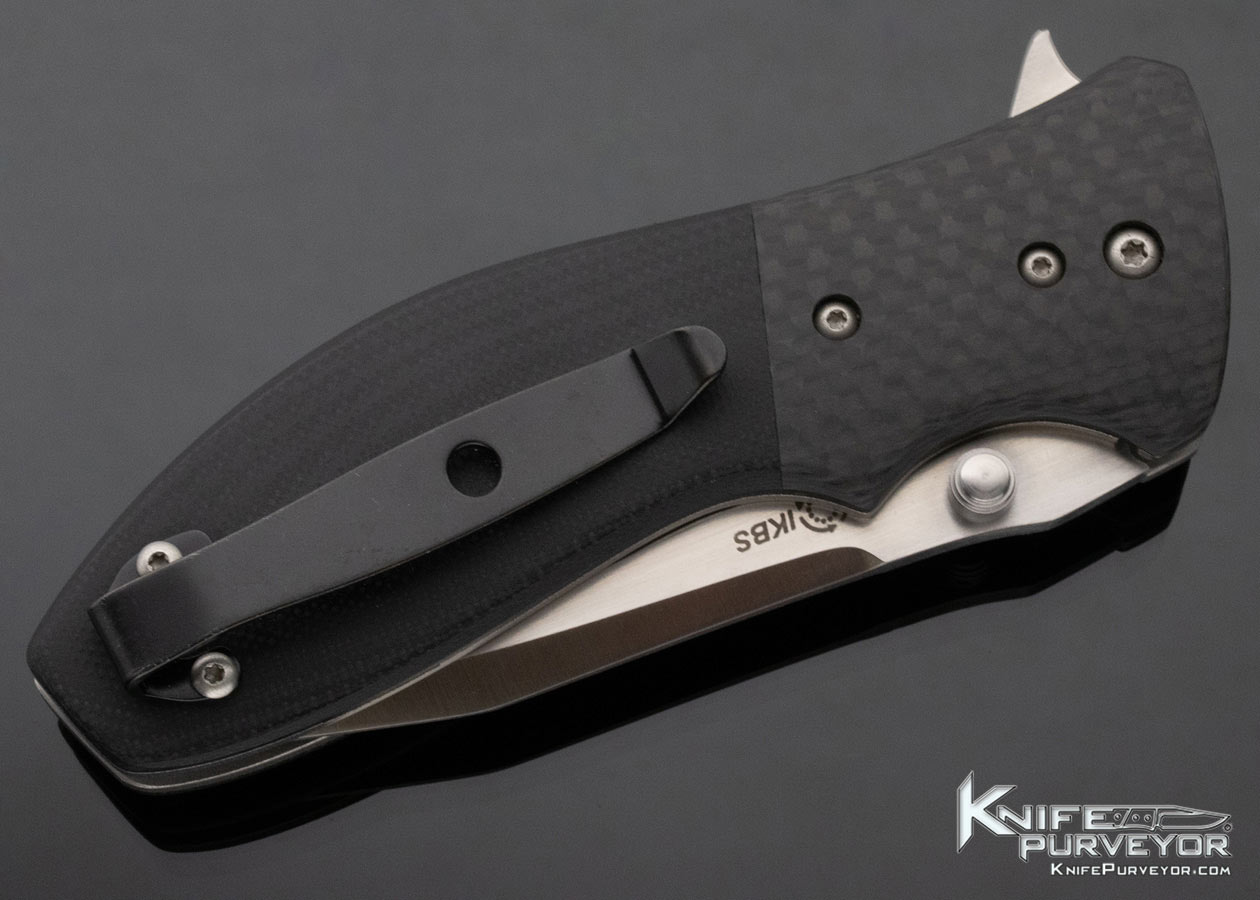 Kirby Lambert Custom Knife Black G-10 and Carbon Fiber Snap Flipper - Image 5
