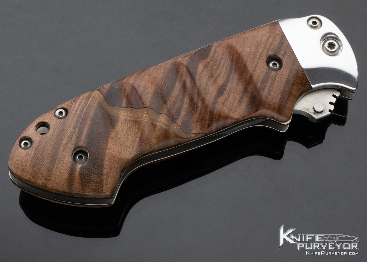 R.J. McDonald Custom Knife Fluted Spalted Maple Linerlock - Image 5