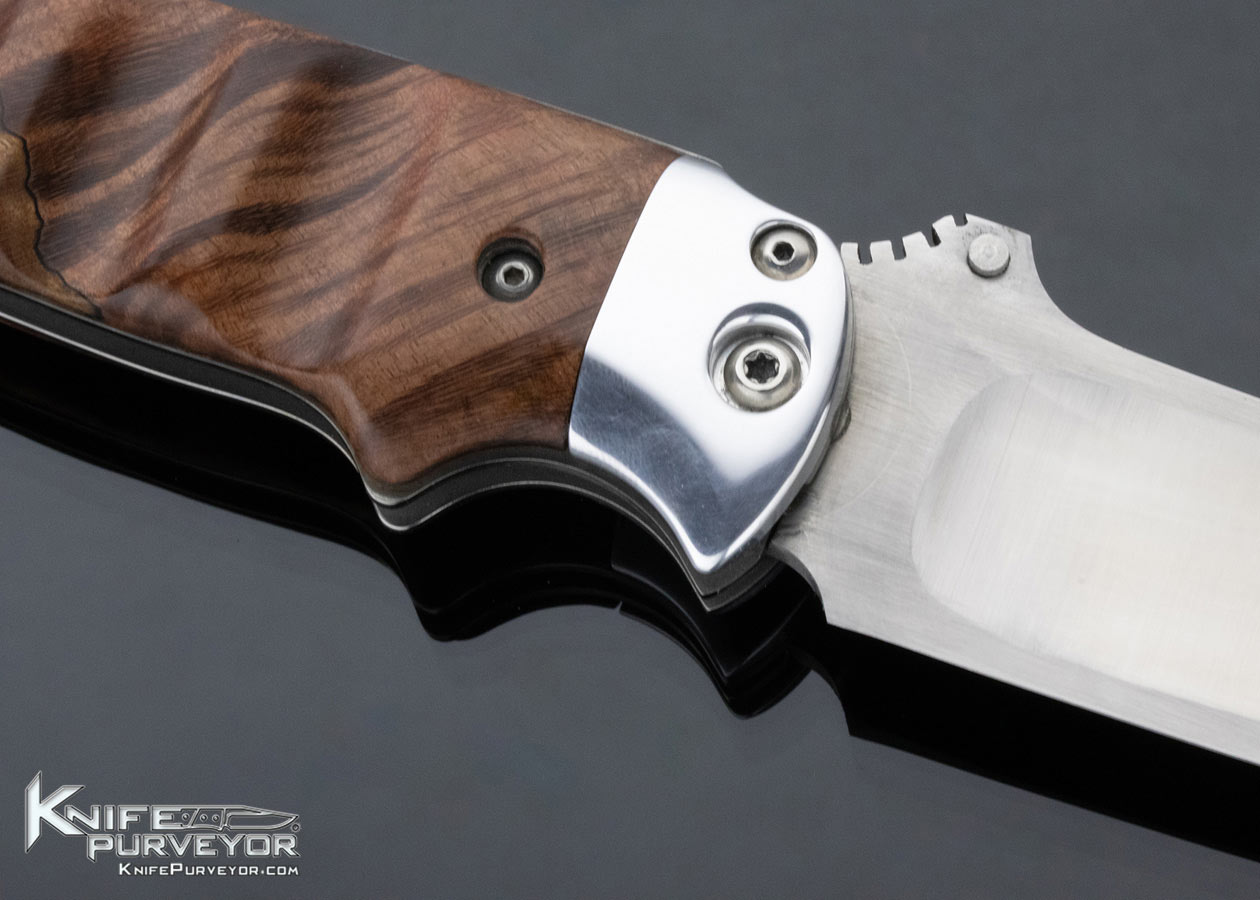 R.J. McDonald Custom Knife Fluted Spalted Maple Linerlock - Image 4