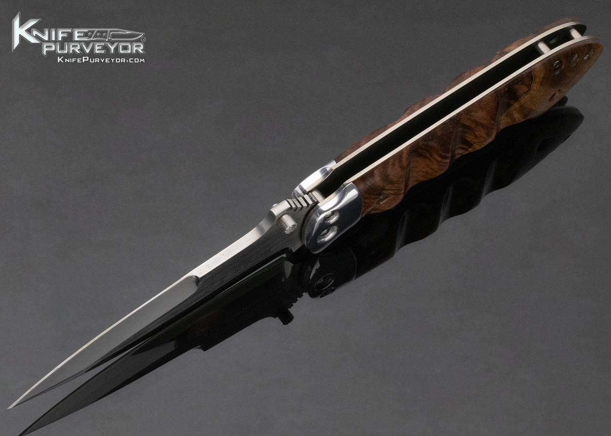 R.J. McDonald Custom Knife Fluted Spalted Maple Linerlock - Image 6