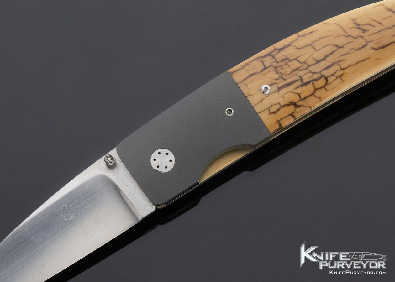 Owen Wood Custom Knife Mammoth & Titanium Linerlock - Image 2