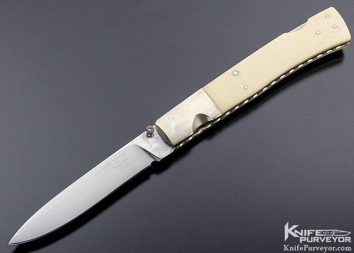 Bill King Custom Knife Jeweled Titanium, Walrus Lockback 9803