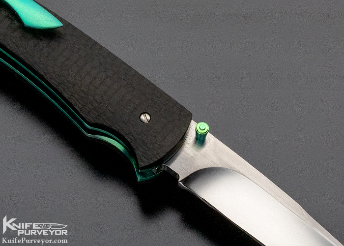 Bill Tuch Custom Knife Carbon Fiber Sparrow Hawk Scale Release D/A  Automatic Linerlock - Knife Purveyor