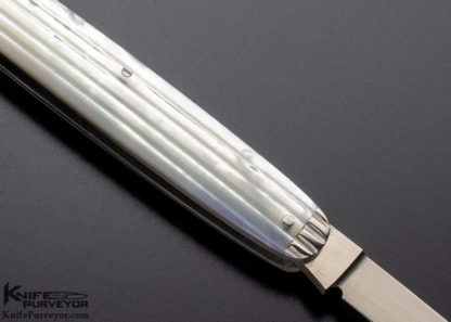 Joel Chamblin Custom Knife Fluted Mother of Pearl Two Blade Slipjoint - Image 5