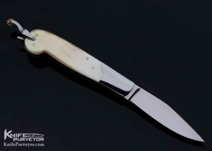 Andy Mills Custom Knife Gold Lip Pearl Tail Lock - Image 2