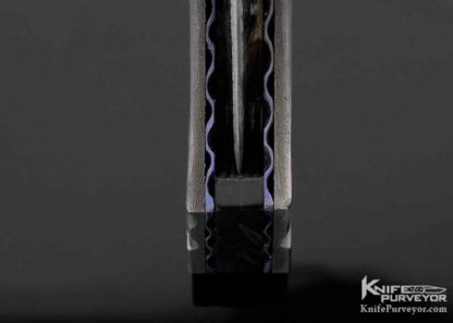 Arthur Whale Custom Knife Fluted Damascus Linerlock Dagger - Image 5