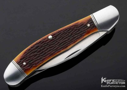 Bill Ruple Custom Knife 2 Blade Jigged Bone Slip Joint - Image 3