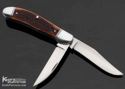 Bill Ruple Custom Knife 2 Blade Jigged Bone Slip Joint - Image 5