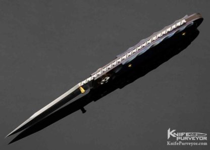 WD Pease Custom Knife Timascus & Anodized Titanium Lockback - Image 6