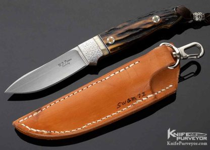 Bill WD Pease Custom Knife Utility Stag - Image 6