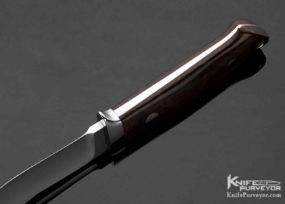 Bob RW Loveless Custom Knife Ironwood Drop Point Hunter with Signature Logo - Image 6
