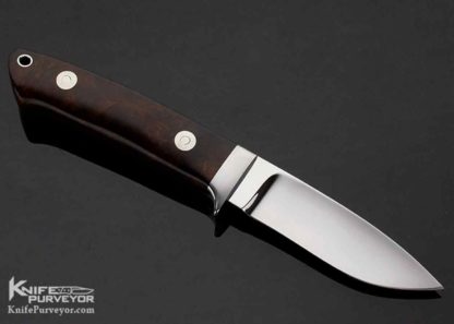 Bob RW Loveless Custom Knife Ironwood Drop Point Hunter with Signature Logo - Image 4
