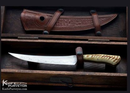 Knife Maker: Burt Foster, it is made of M.S. Integral and is named: Sheep Horn Fighter