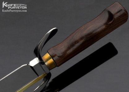 Buster Warenski Custom Knife Brass Back Bowie with Sheath - Image 6