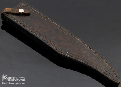 Buster Warenski Custom Knife Brass Back Bowie with Sheath - Image 7