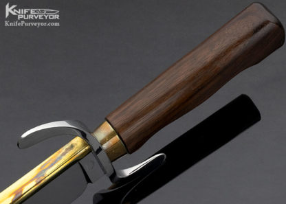 Buster Warenski Custom Knife Brass Back Bowie with Sheath - Image 5