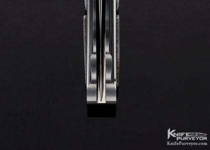 Charles Bennica Custom Knife Meteorite and Pen Shell Piranha Button Lock Folder - Image 6