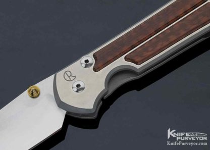 Chris Reeve Custom Knife Large Sebenza 21 with Snakewood Inlay - Image 4