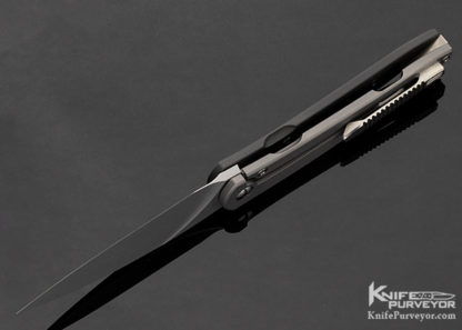 Craig Brown Custom Knife "Exponent" Zirconium and Black Timascus Flipper - Image 5