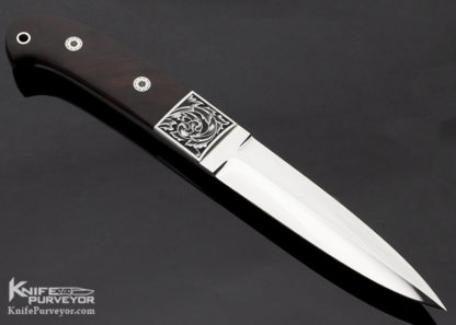 SR Johnson Custom Knife Ironwood Dirk Engraved by Steve Lindsay - Image 3