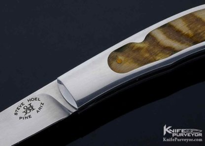 Steve Hoel Custom Knife Rams Horn Interframe Lockback - Image 2