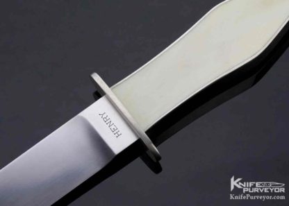 D.E. Henry Custom Knife Mammoth Interframe Bowie with Metal Scabbard #2 - Image 2