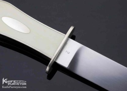 D.E. Henry Custom Knife Mammoth Interframe Bowie with Metal Scabbard #2 - Image 4