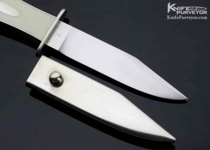 D.E. Henry Custom Knife Mammoth Interframe Bowie with Metal Scabbard #2 - Image 5