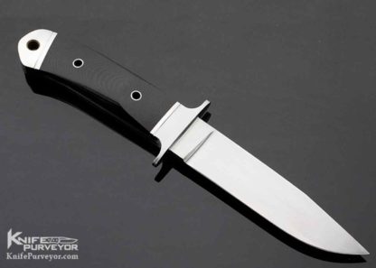 Dietmar Kressler Custom Knife Integral Black Micarta Fixed Blade - Image 3