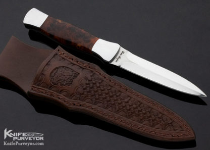 Don Lozier Custom Knife Burlwood Boot Dagger - Image 3