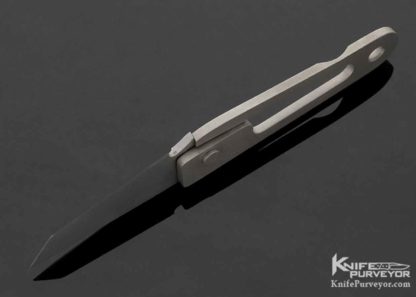 Ed Halligan Custom Knife Bead Blasted Tanto KISS - Image 2