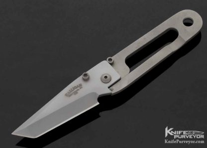 Ed Halligan Custom Knife Bead Blasted Tanto KISS - Image 3