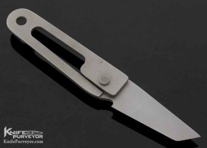 Ed Halligan Custom Knife Bead Blasted Tanto KISS