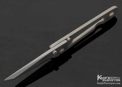 Ed Halligan Custom Knife Bead Blasted Tanto KISS - Image 4