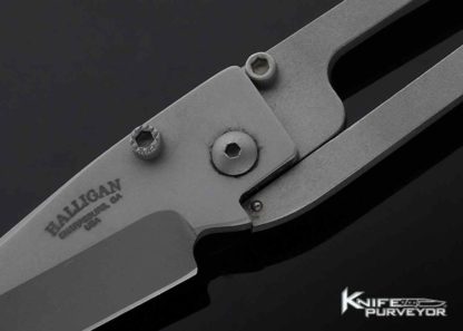 Ed Halligan Custom Knife Bead Blasted Tanto KISS - Image 2