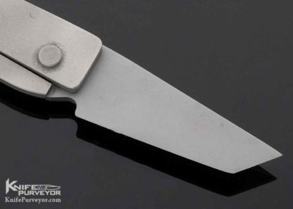 Ed Halligan Custom Knife Bead Blasted Tanto KISS - Image 6