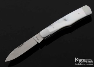 Eugene Shadley Custom Knife Mother of Pearl Pearl Gunstock Slipjoint 10691