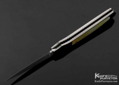 Frank Centofante Custom Knife Gold Lip Pearl Interframe Lockback - Image 7