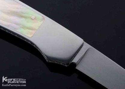 Frank Centofante Custom Knife Gold Lip Pearl Interframe Lockback - Image 5