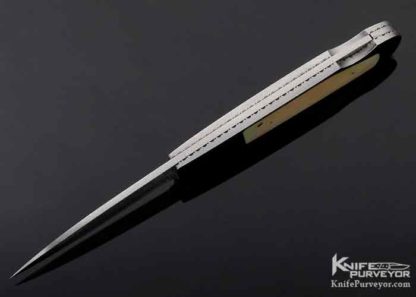 Frank Centofante Custom Knife Gold Lip Pearl Interframe Lockback - Image 6