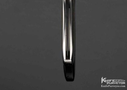 George Herron Custom Knife Clip Point Blade Stabilized Oak Interframe Lockback #395 13773