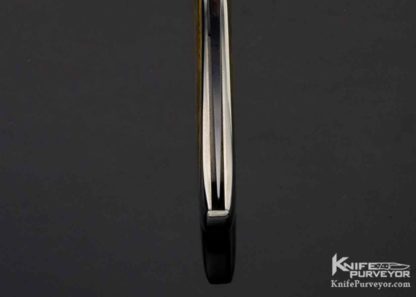 George Herron Custom Knife Clip Point Blade Stabilized Oak Interframe Lockback #396 - Image 9