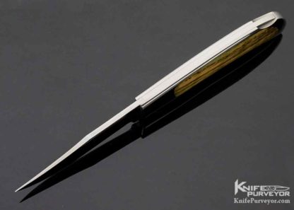 George Herron Custom Knife Clip Point Blade Stabilized Oak Interframe Lockback #396 - Image 7