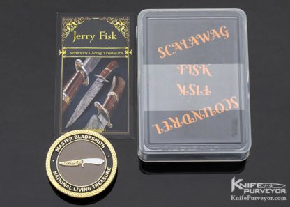 Jerry Fisk Custom Knife Sole Authorship Engraved Mammoth Sendaro Knife Set - Image 7