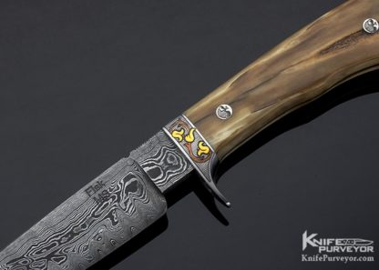Jerry Fisk Custom Knife Sole Authorship Engraved Mammoth Sendaro Knife Set - Image 2