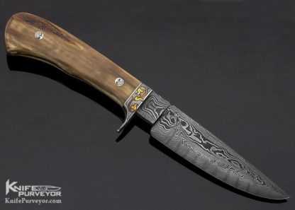 Jerry Fisk Custom Knife Sole Authorship Engraved Mammoth Sendaro Knife Set - Image 3